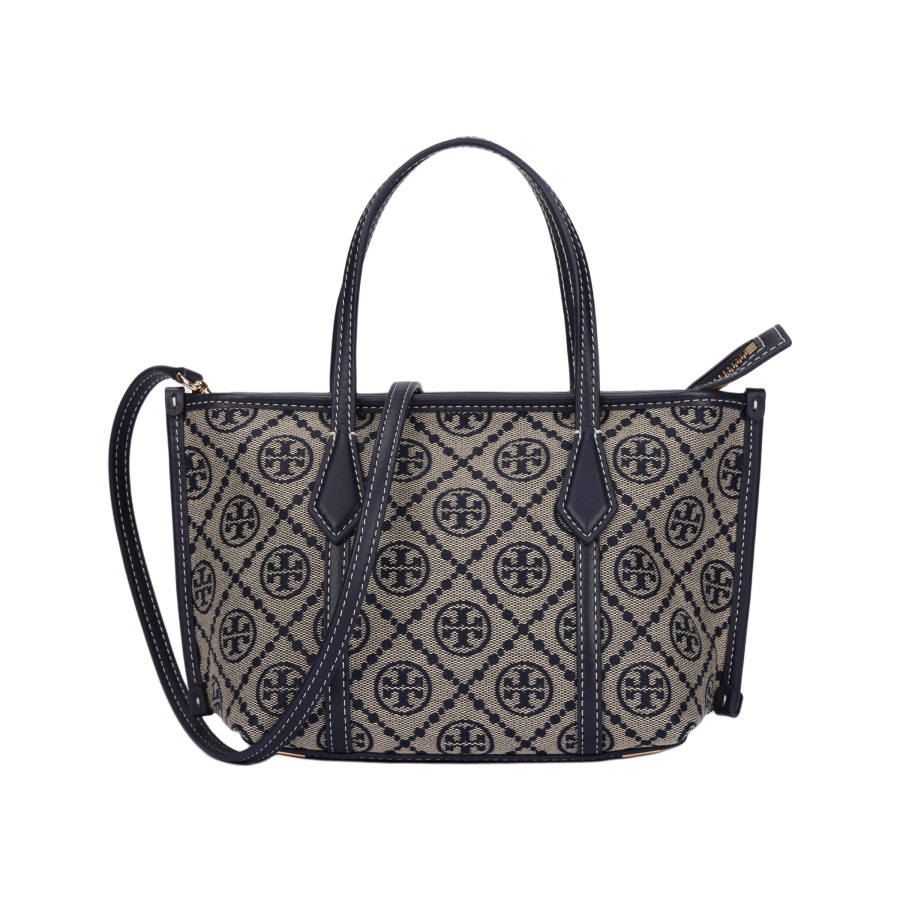 TORY BURCH T MonogramPerry Cotton Handbag Mini Women's Marine Blue