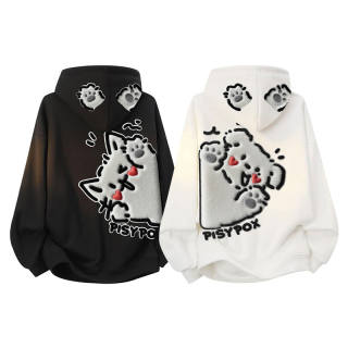 PISYPOX Sweatshirts Unisex Hooded Moderate Heavyweight