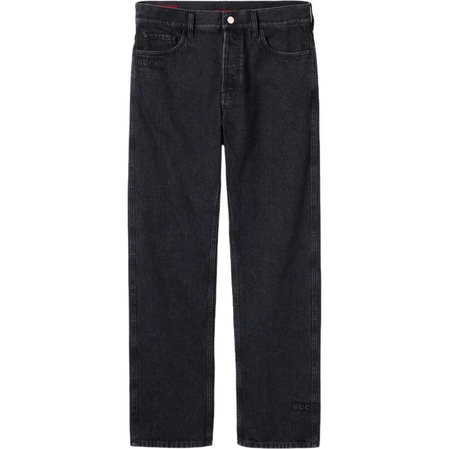 GUCCI Jeans Men's Black Moderate Straight Fit Pants