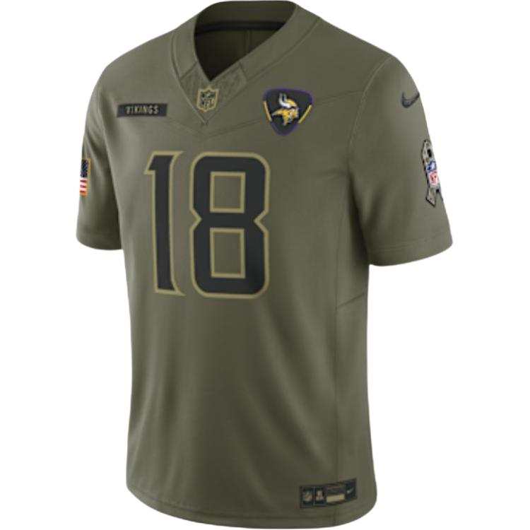 Nike Nike Justin Jefferson Minnesota Vikings Salute to Service Men's Nike Dri-FIT Nfl Limited Jersey