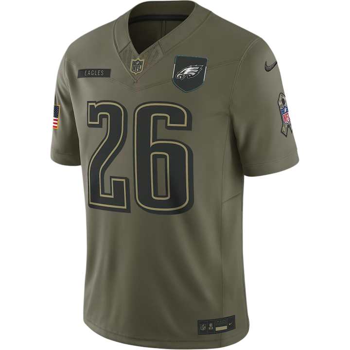 Nike Nike Saquon Barkley Philadelphia Eagles Salute to Service Men's Nike Dri-FIT Nfl Limited Jersey