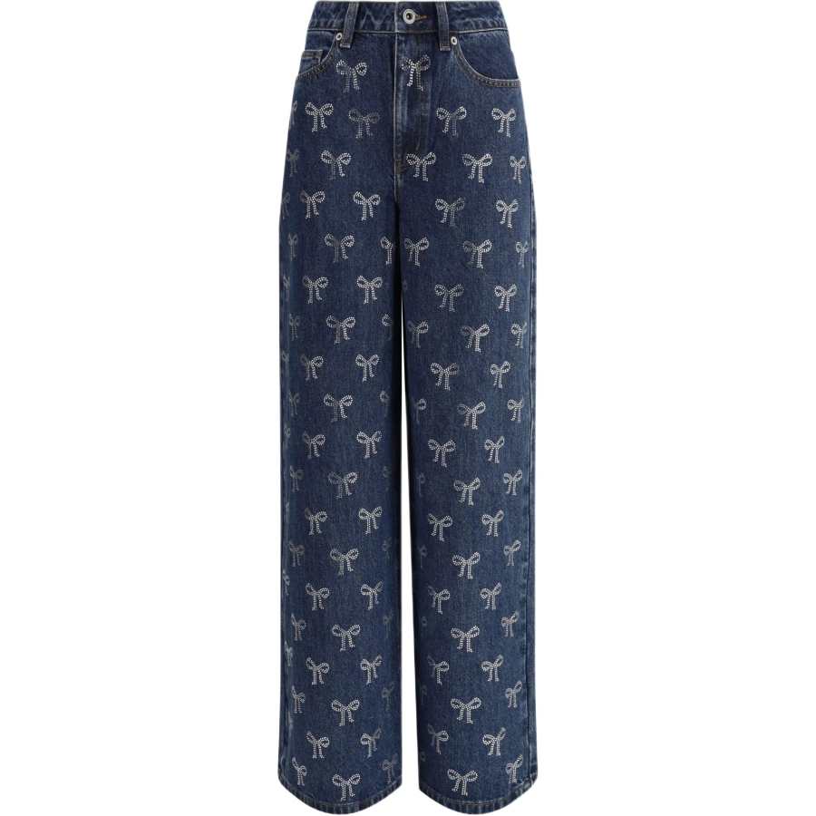 Self-portrait Self portrait Bow Embellished Denim Jeans