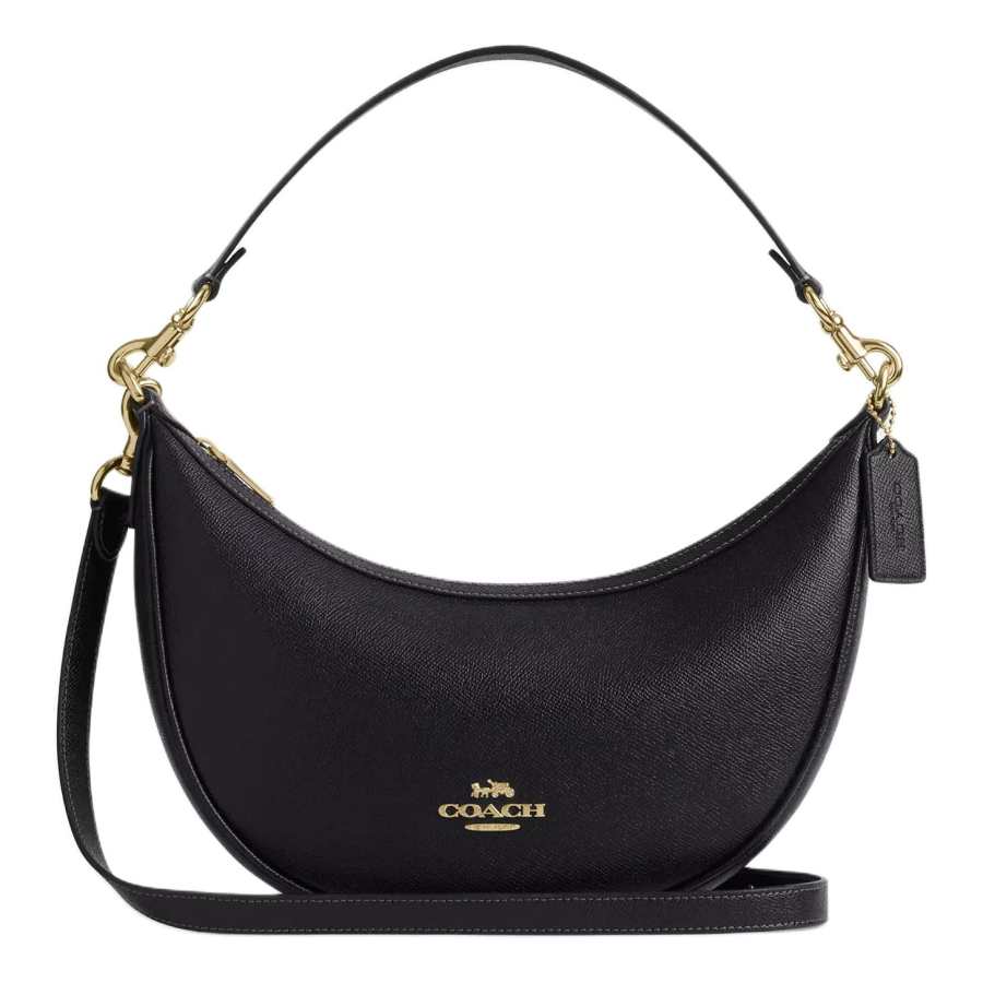 COACH Aria Leather Crossbody Handbag Medium Women's Black
