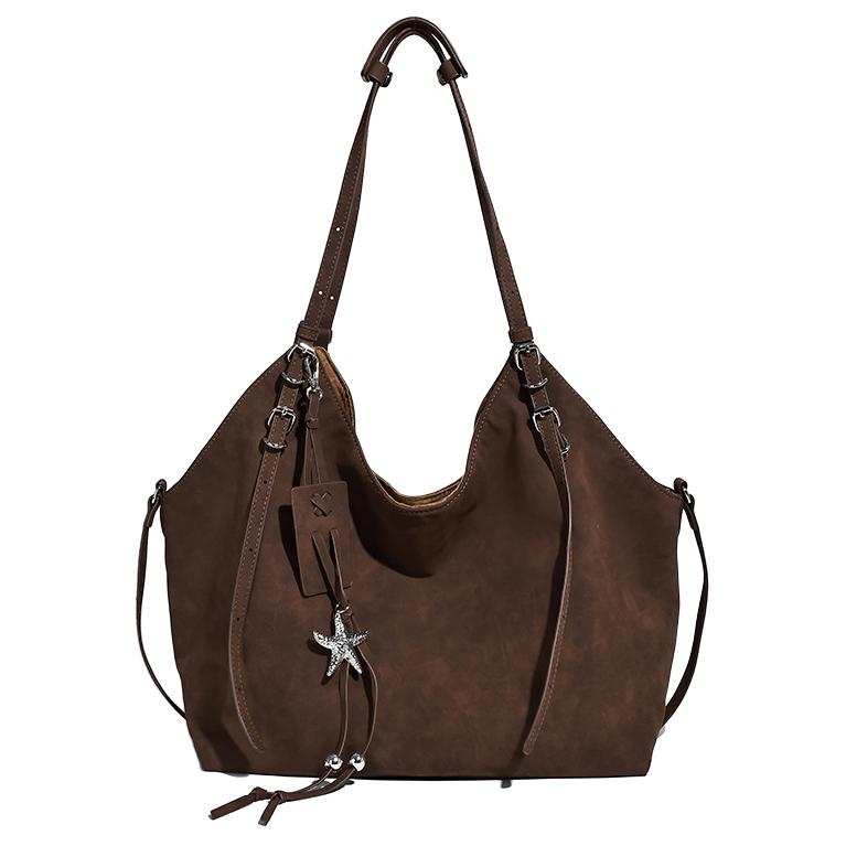 PAYOT Synthetic Leather Shoulder Bag Regular Women's Brown/Yellow
