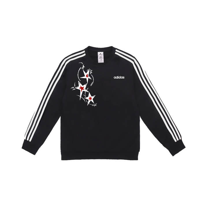 Adidas Adidas Sweatshirts Men's Black Crew Neck Moderate