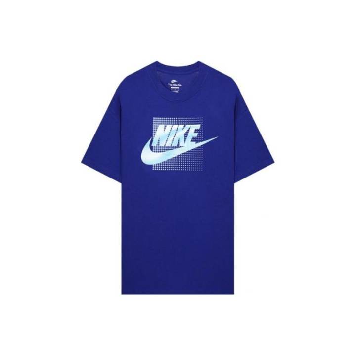 Nike Nike T Shirts Men's Blue Crew Neck Moderate Straight Fit
