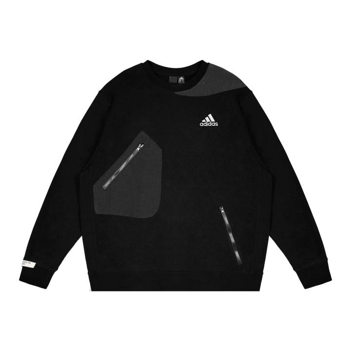 Adidas Adidas Sweatshirts Unisex Black Crew Neck Thickened Regular