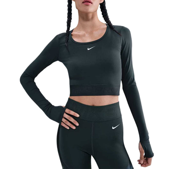 Nike Nike Pro Women's Dri FIT Cropped Long Sleeve Top