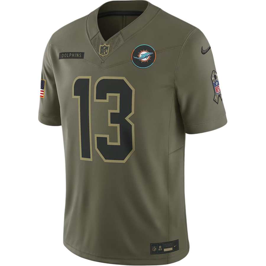 Nike Nike Dan Marino Miami Dolphins Salute to Service Retired Men's Nike Dri-FIT Nfl Limited Jersey