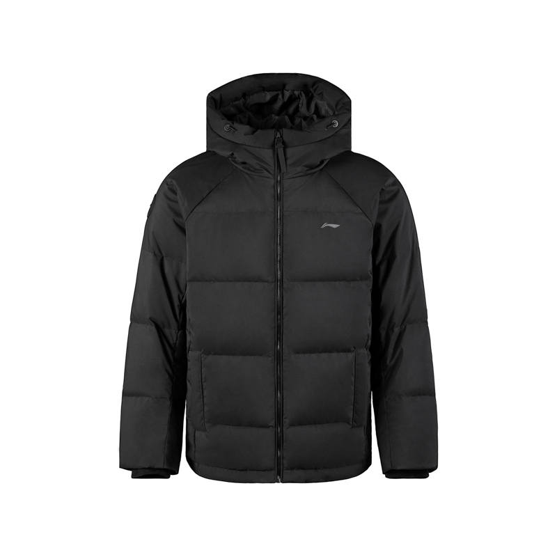 Li-Ning Li Ning Down Jackets Women's Black Hooded Moderate