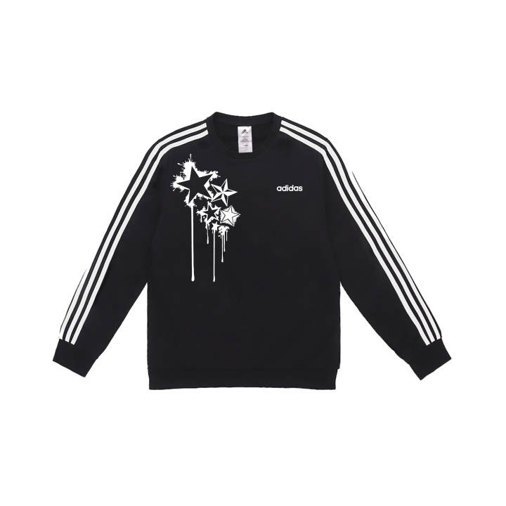 Adidas Adidas Sweatshirts Men's Black Crew Neck Moderate Regular