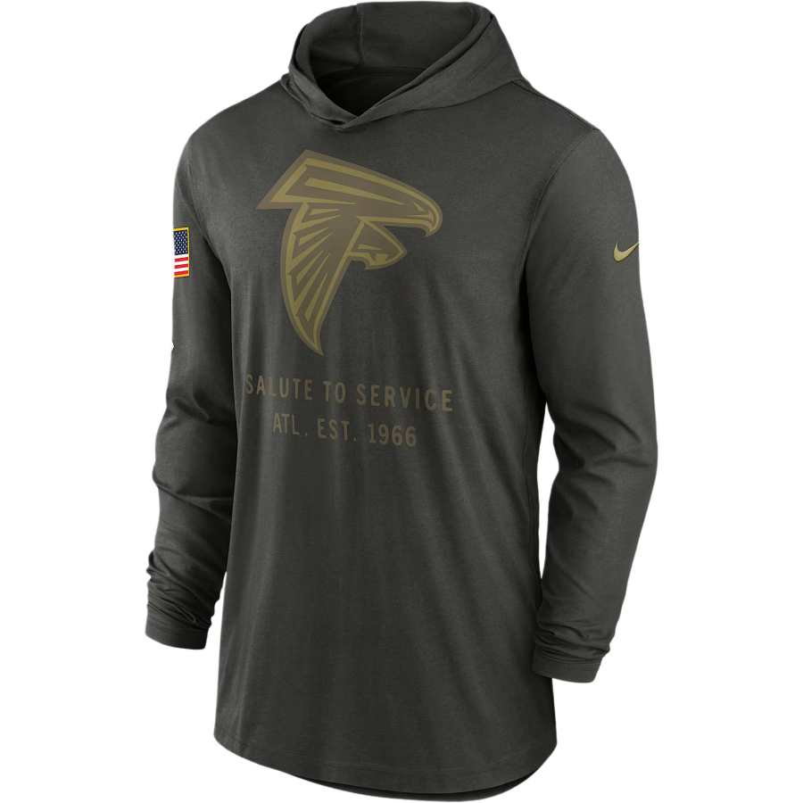 Nike Nike Atlanta Falcons Salute to Service Sideline Men’s Nike Dri-FIT Nfl Long-Sleeve Hooded Top