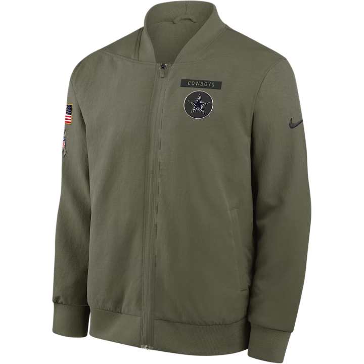 Nike Nike Dallas Cowboys Salute to Service Sideline Men's Nike Nfl Full-Zip Bomber Jacket