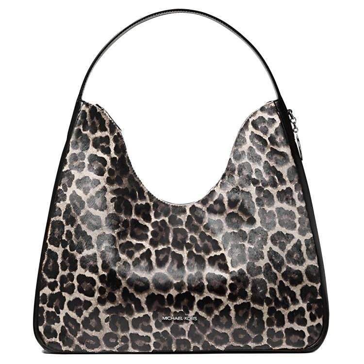 MICHAEL KORS Nayla Calf Hair Shoulder Bag Medium Women's Black