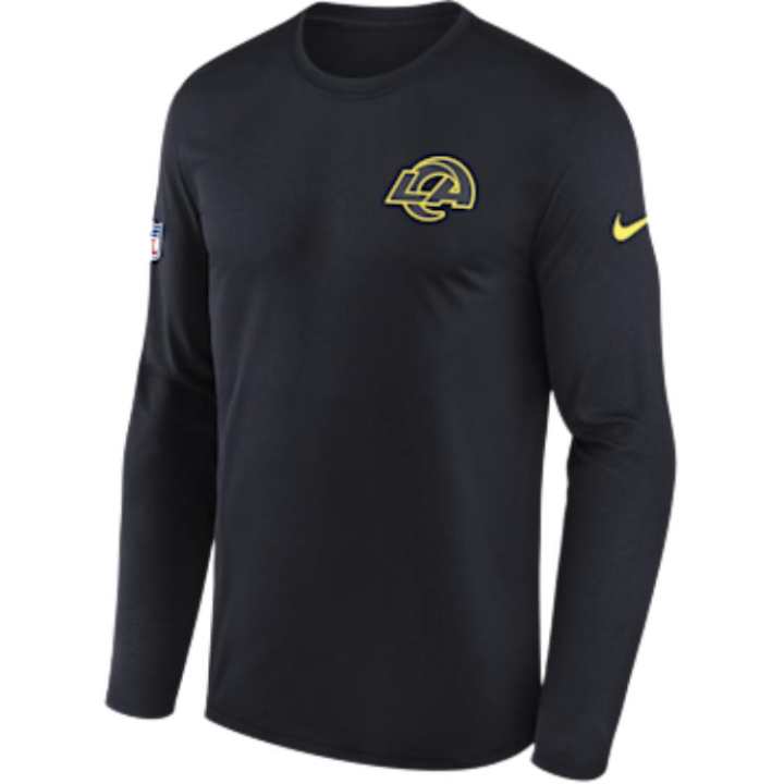 Nike Nike Los Angeles Rams Rivalries Collection Sideline Legend Small Logo Men's Nike Dri-FIT Nfl Long-Sleeve T-Shirt