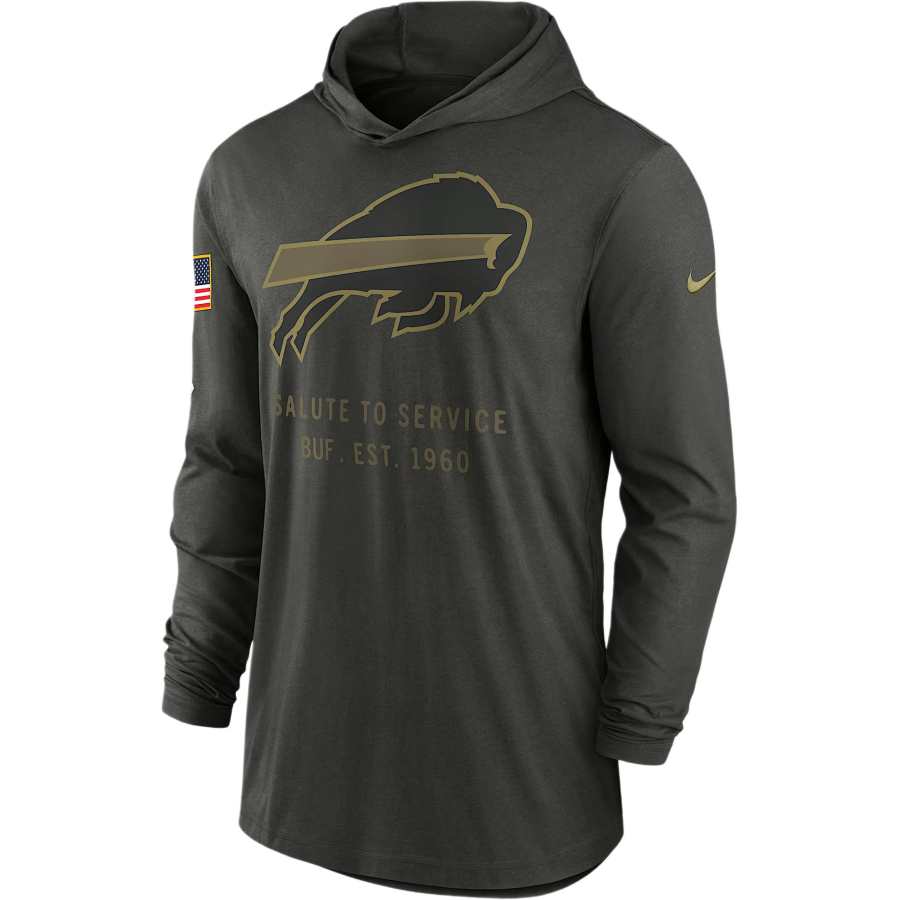 Nike Nike Buffalo Bills Salute to Service Sideline Men’s Nike Dri-FIT Nfl Long-Sleeve Hooded Top