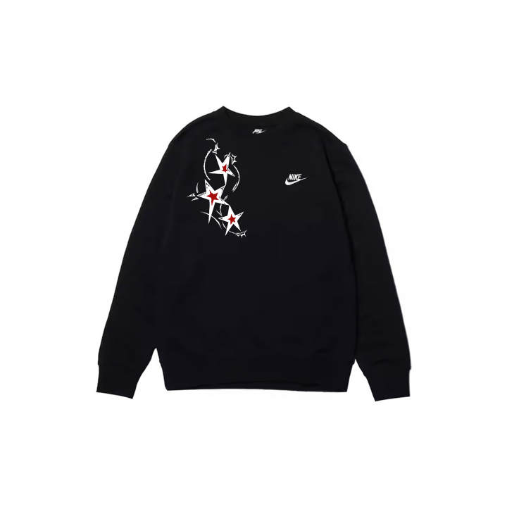 Nike Nike Sweatshirts Men's Black Crew Neck Moderate Regular