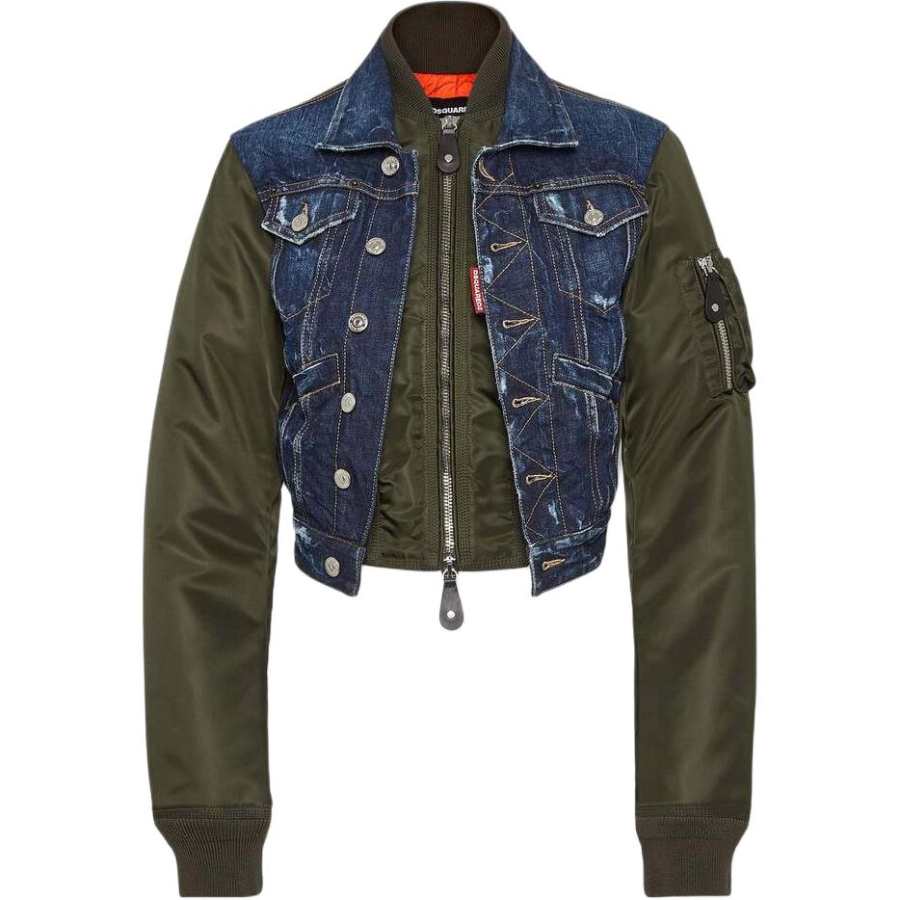 DSQUARED 2 Dsquared 2 Dark Aviator Hybrid Jean Jacket