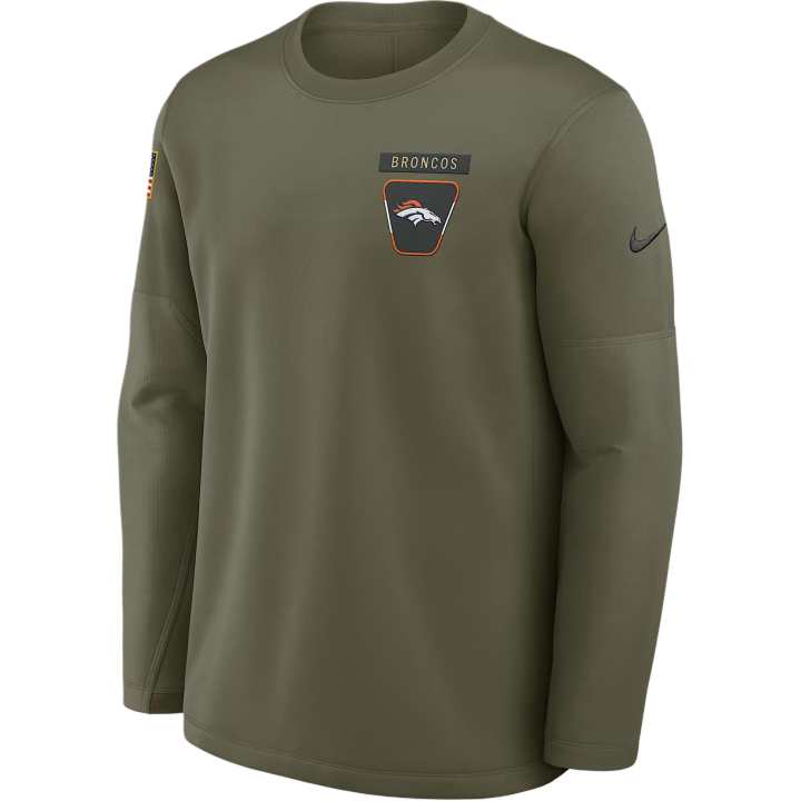 Nike Nike Denver Broncos Salute to Service Sideline Triumphant Win Coach Men's Nike Nfl Pullover Crew