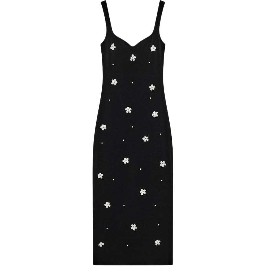 ZARA Slip Dresses Women's Black Moderate