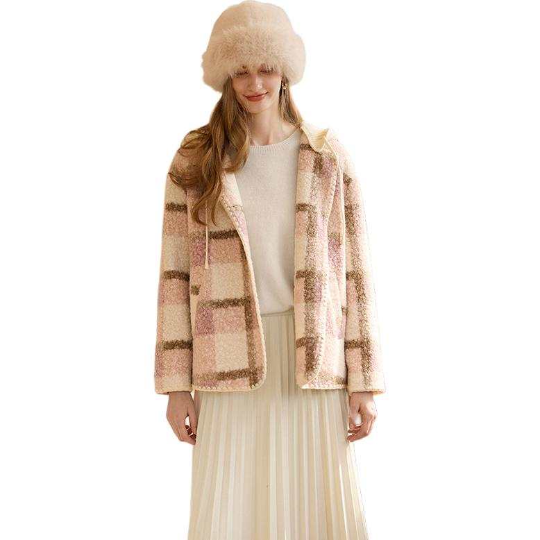 XIANGYING Furs Women's Silver Peony Hooded Moderate