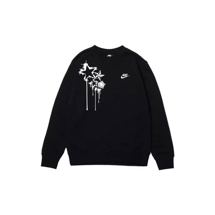 Nike Nike Sweatshirts Men's Black Crew Neck Moderate Regular