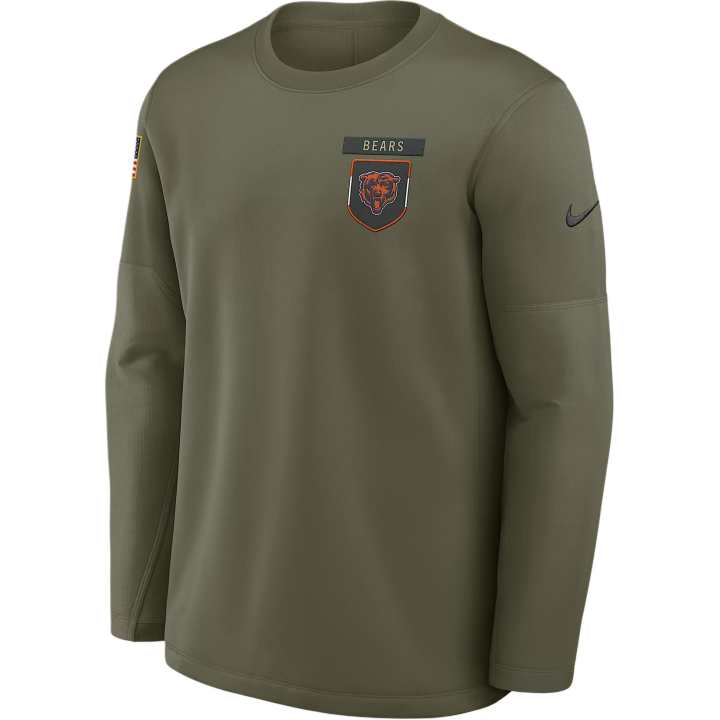 Nike Nike Chicago Bears Salute to Service Sideline Triumphant Win Coach Men's Nike Nfl Pullover Crew