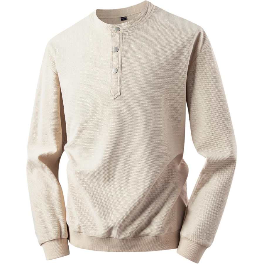 Hodo Sweatshirts Men's Henry Collar Moderate Regular