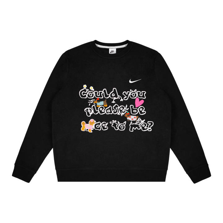 Nike Nike Sweatshirts Unisex Black Crew Neck Moderate Regular