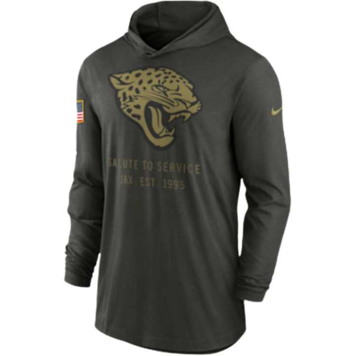 Nike Nike Jacksonville Jaguars Salute to Service Sideline Men’s Nike Dri-FIT Nfl Long-Sleeve Hooded Top