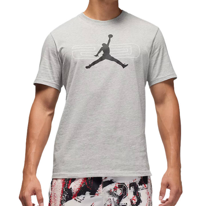 Jordan Jordan T Shirts Men's Gray Mixed Color Crew Neck Moderate