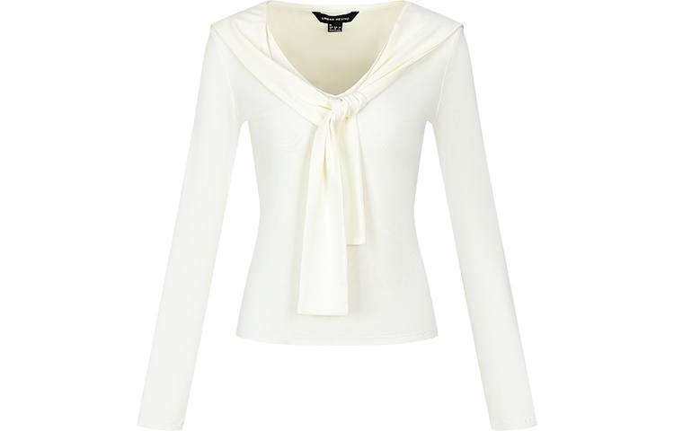 URBAN REVIVO T Shirts Women's White V Neck