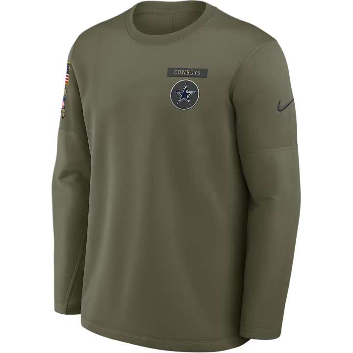 Nike Nike Dallas Cowboys Salute to Service Sideline Triumphant Win Coach Men's Nike Nfl Pullover Crew