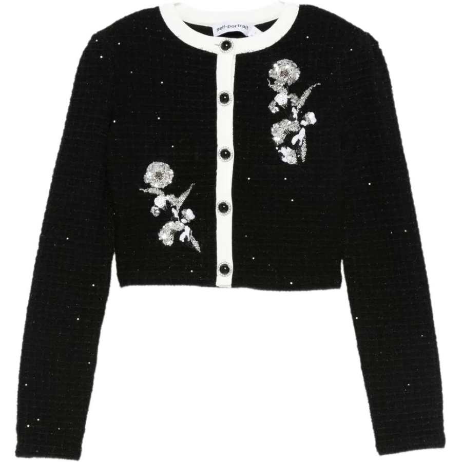 Self-portrait cropped fited jacket