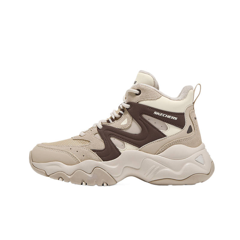 Skechers DLITES Coverage Height Increasing Chunky Sneakers Women's Taupe