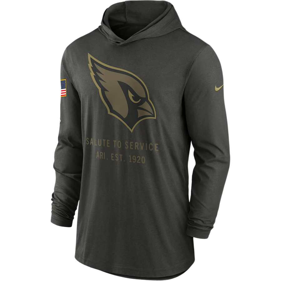 Nike Nike Arizona Cardinals Salute to Service Sideline Men’s Nike Dri-FIT Nfl Long-Sleeve Hooded Top