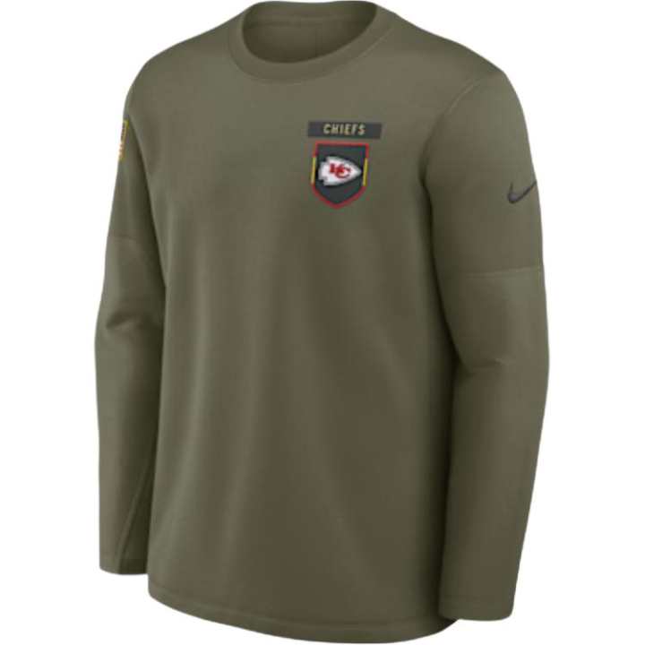 Nike Nike Kansas City Chiefs Salute to Service Sideline Triumphant Win Coach Men's Nike Nfl Pullover Crew
