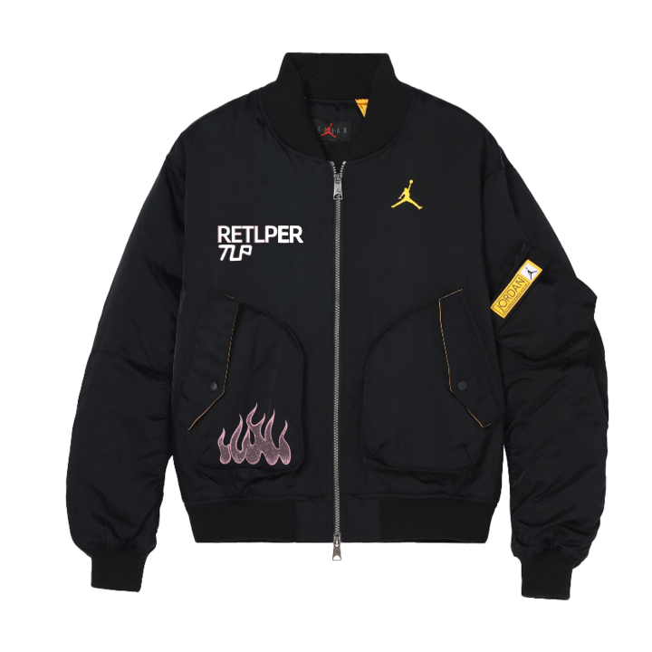 Jordan Jordan Jackets Unisex Black Stand Collar Moderate Pilot
