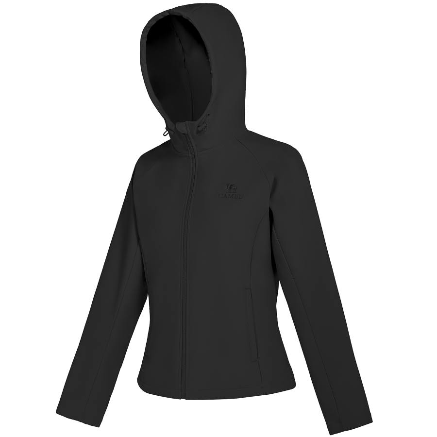 CAMEL Urban Function Series Fleece Lined Athletic Hooded Woven Coat Water Repellent Windproof Thermal Slim Fit Jacket