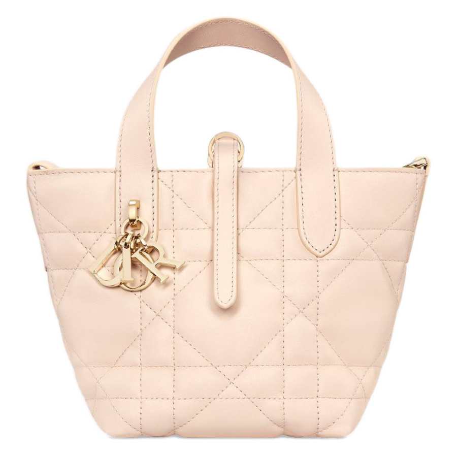 DIOR Toujours Cow Leather Native Bag, One Shoulder Handbag Mini Women's Sand Stone Pink