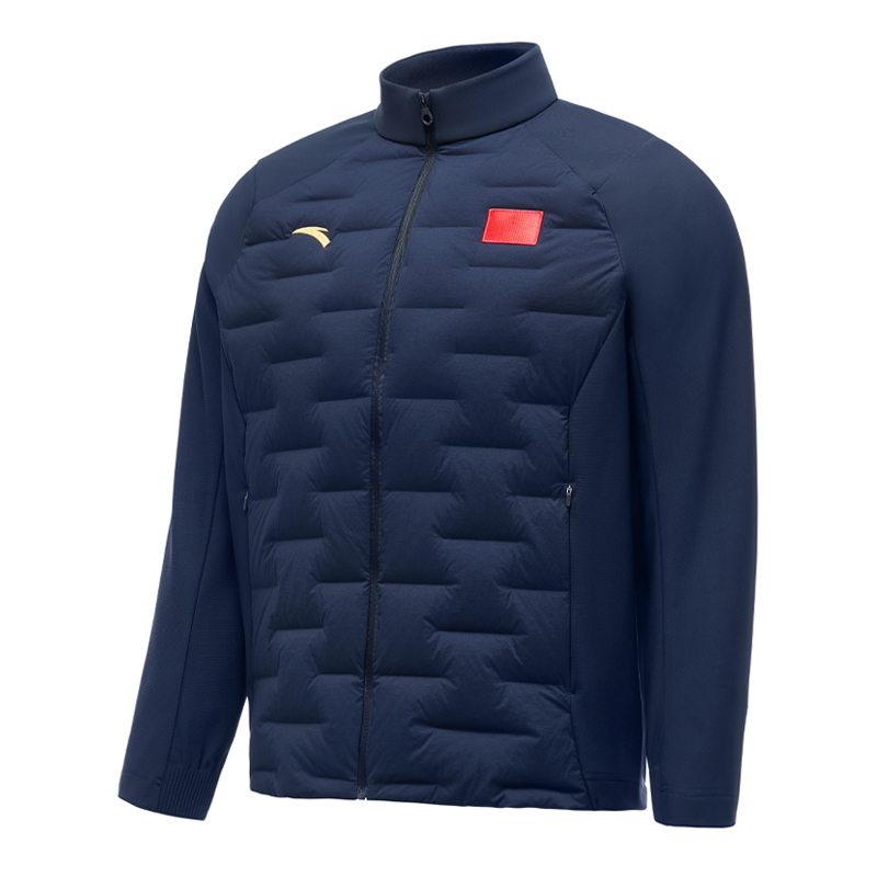 ANTA Down Jackets Women's Midnight Blue Stand Collar Lightweight
