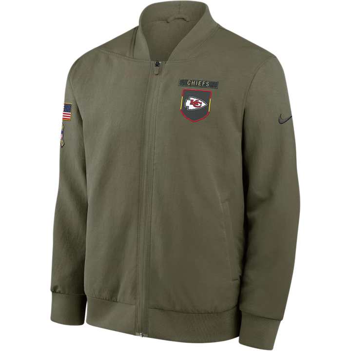Nike Nike Kansas City Chiefs Salute to Service Sideline Men's Nike Nfl Full-Zip Bomber Jacket