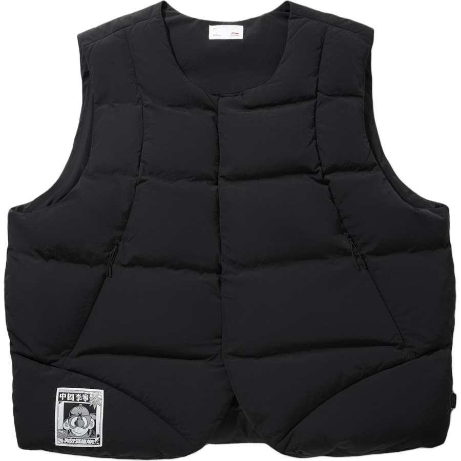 Li-Ning Li Ning Down Vests Men's Black Crew Neck Moderate Other