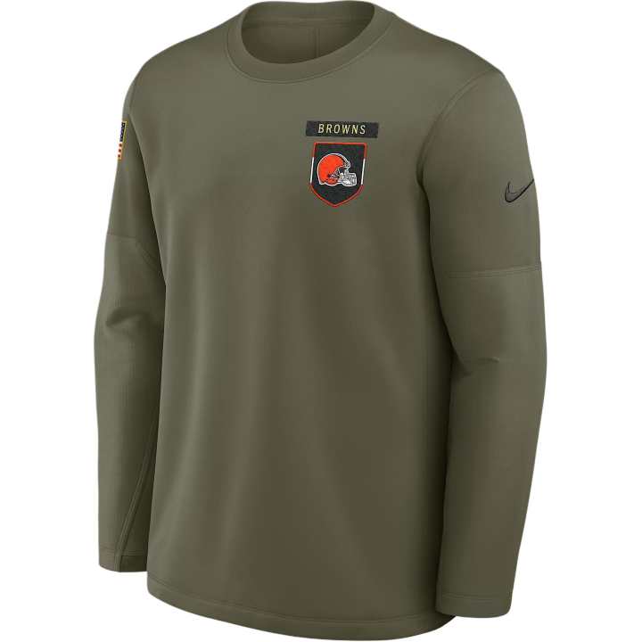 Nike Nike Cleveland Browns Salute to Service Sideline Triumphant Win Coach Men's Nike Nfl Pullover Crew