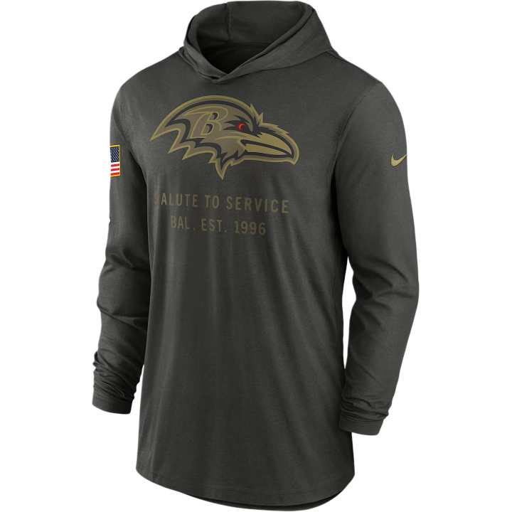 Nike Nike Baltimore Ravens Salute to Service Sideline Men’s Nike Dri-FIT Nfl Long-Sleeve Hooded Top