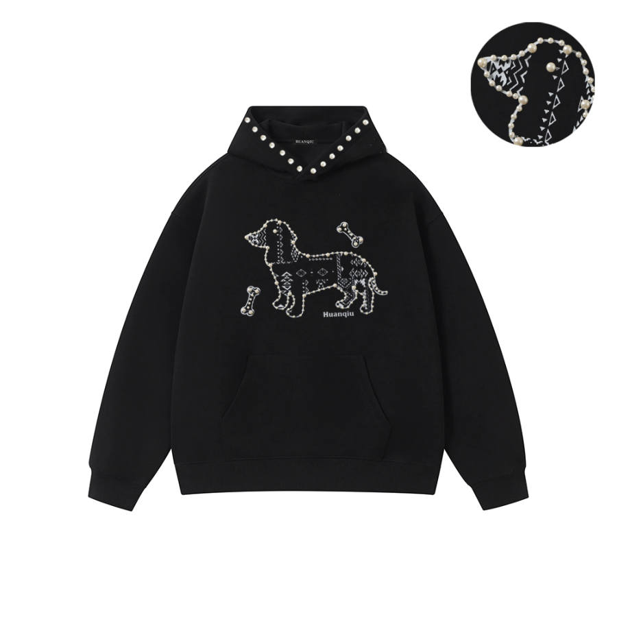 HUANQIU Sweatshirts Unisex Hooded Moderate Heavyweight