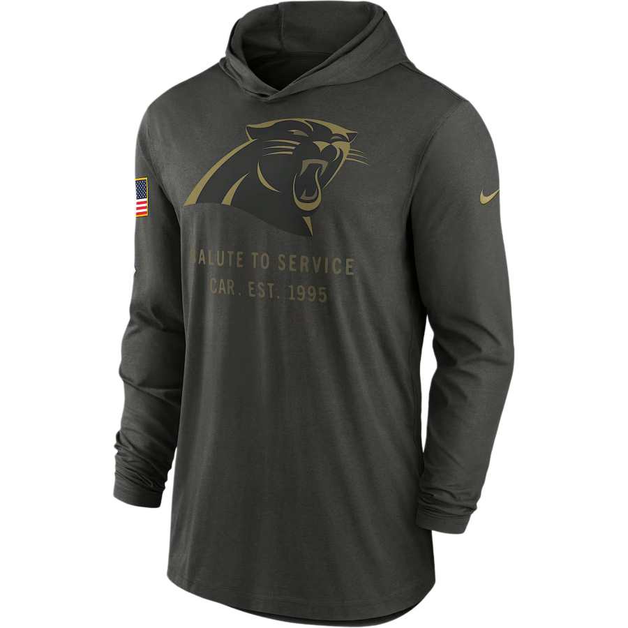 Nike Nike Carolina Panthers Salute to Service Sideline Men’s Nike Dri-FIT Nfl Long-Sleeve Hooded Top
