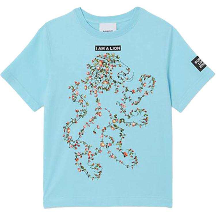 Burberry T Shirt Light Blue Kids'