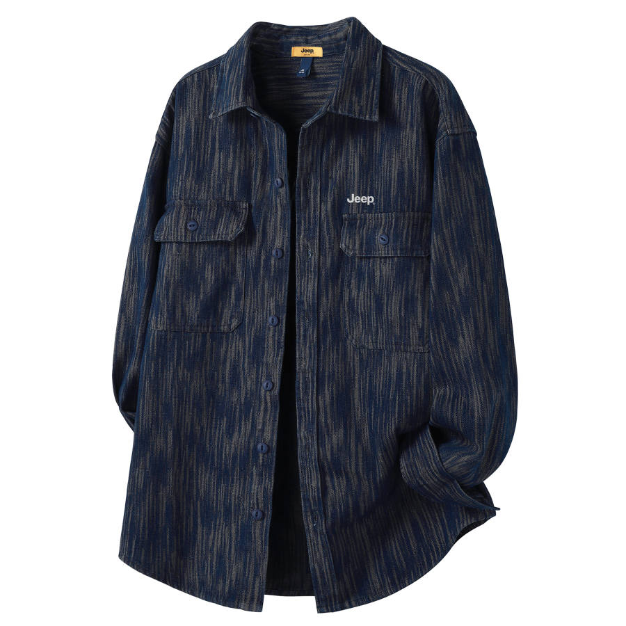 Jeep Shirts Unisex Lapel Moderate Workwear