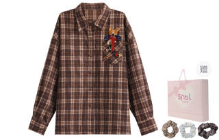 SNBL Shirts Women's Brown Lapel Moderate
